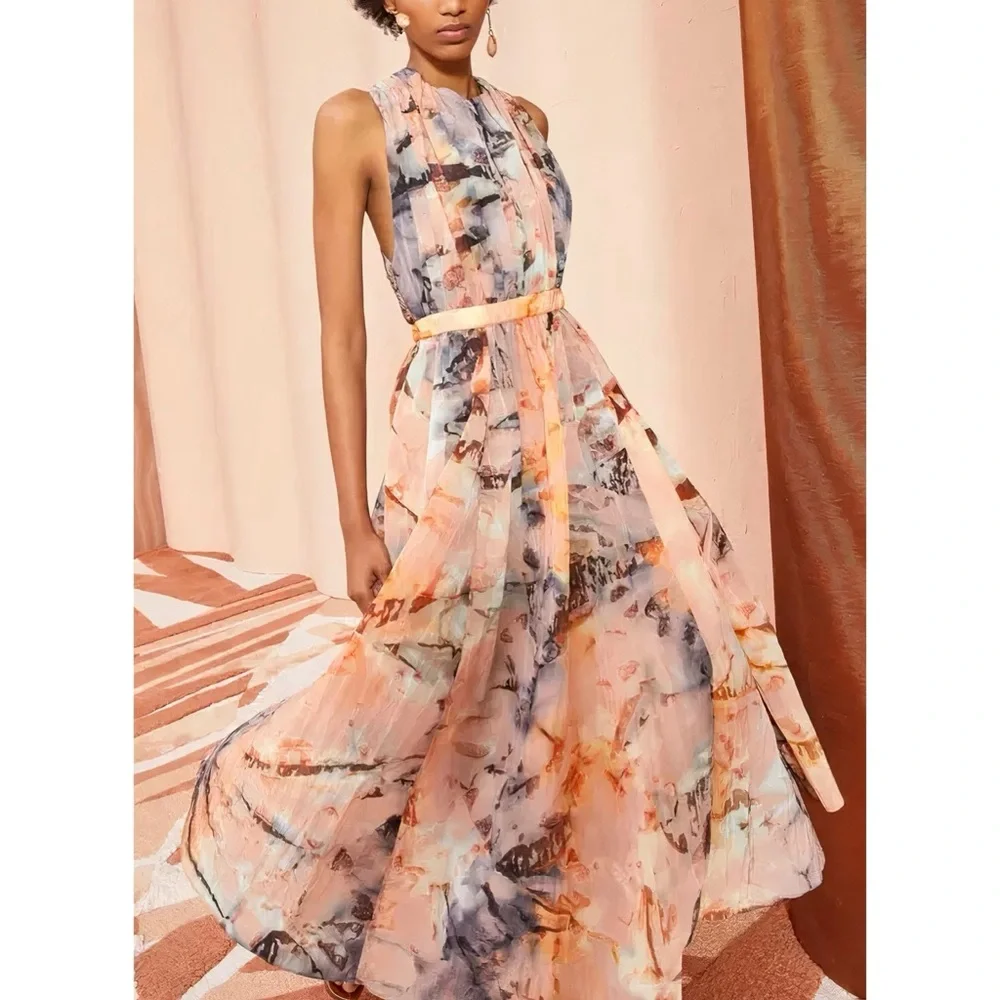 NWOT Ulla Johnson Maxi Halter Open-Back Marietta Dress - Picture 5 of 8